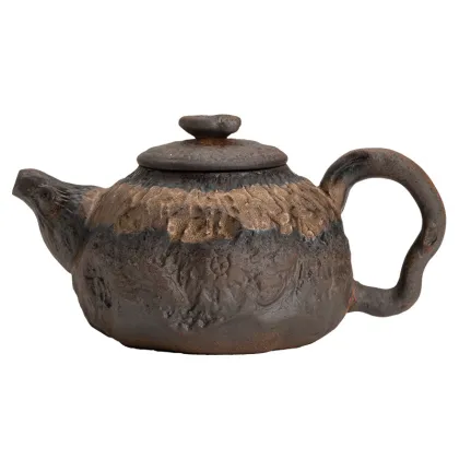 Handmade Japanese Gilding Iron Glaze Teapot