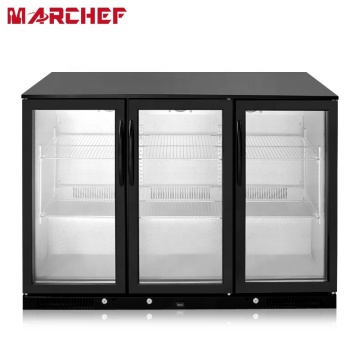 Display di supermercati commerciali di alta qualità CE Chiller Tre vetro Frigo