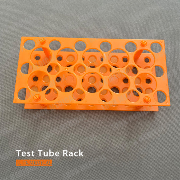 Rack de tubo de ensaio em laboratório