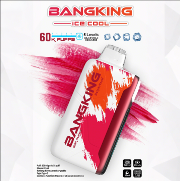 Bang King Ice Cool 60000 60K Puffs:Adjustable Ice Level Disposable Vape with LED Screen