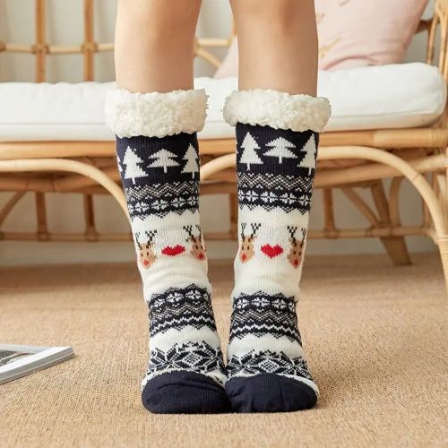 Christmas Chunky Knit Gripper Slipper Socks