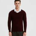 Men Long Sleeve V Neck Sweater