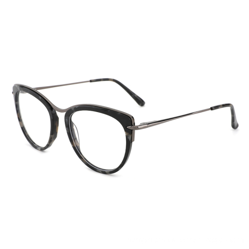 Brand Retro Women Cat Eye Glasses Metal Acetate Optical Eyeglasses Frame