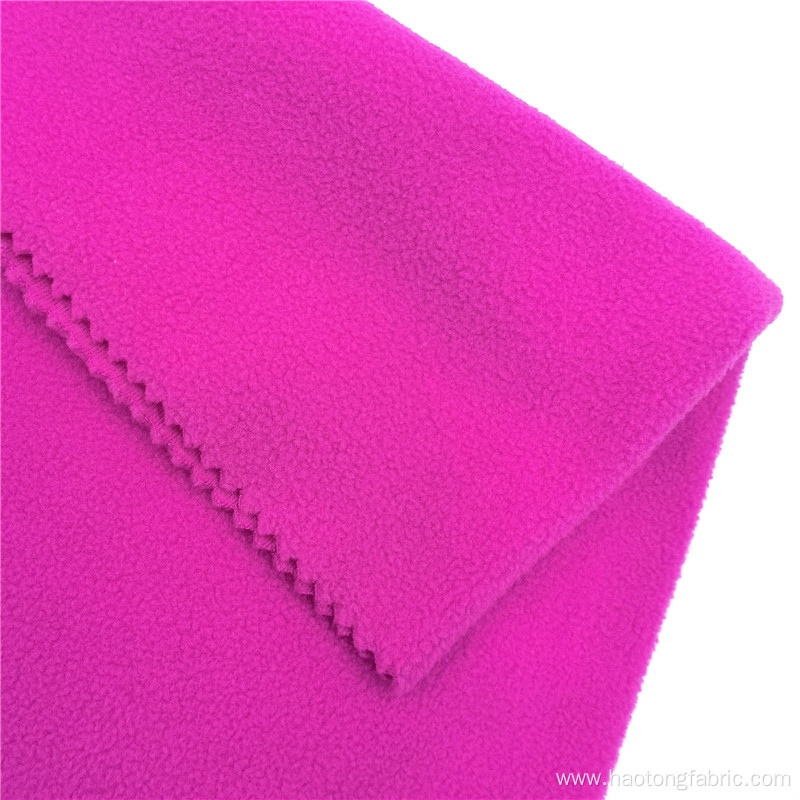 Pure Color Double Sided Fleece Polar Knit Fabric