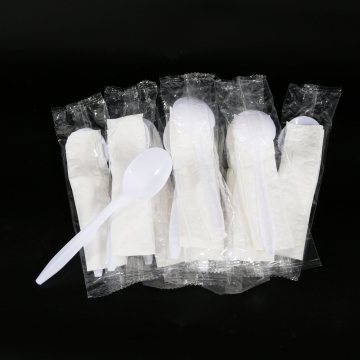 High Quality White Plastic Cutlery Fork Spoon