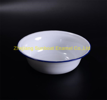 16cm diameter enamel deep round bowl