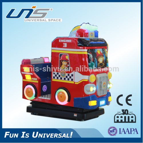 UNIS indoor games for malls coin operated children games fire truck kiddie ride