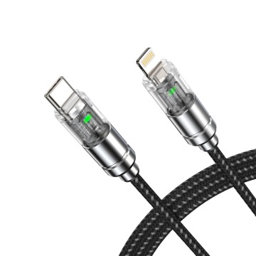 Fireproof Braided USB C to Lightning Charging Cable