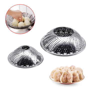 Stainless Steel Folding Food Steamer Basket for Cooking Vegetables, Fish, and Seafood