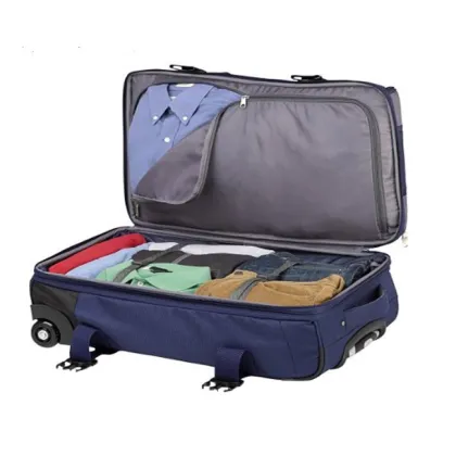 Custom brand printed fabric/nylon suitcase luggage