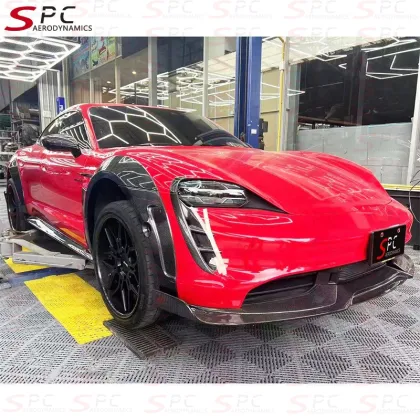 SPC Carbon Fiber Front Bumper Kit for Porsche Taycan 4S Aerokit