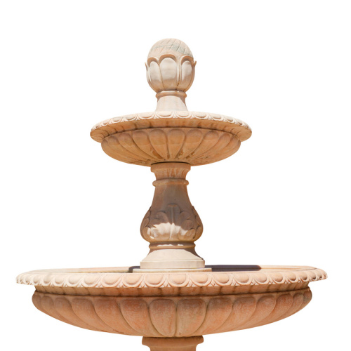 Hand-Carved Stone Lion Fountain Multi-Tier Outdoor