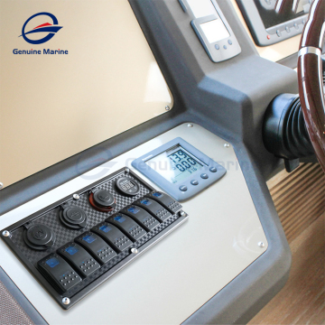 Genuine Marine 12V Waterproof 8 Gang Boat Switch Panel with Rocker Switch