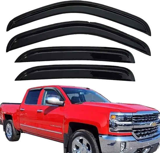 Rain Guard Vent Shades for 2007-2013 Chevy/GMC Pickup Wind Deflectors