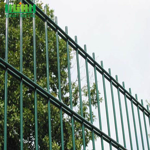 Recinto di filo orizzontale a doppio filo verde Power Coated