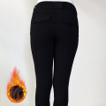 Black Warm Winter Pocket Tall Womens Breeches Equestrian