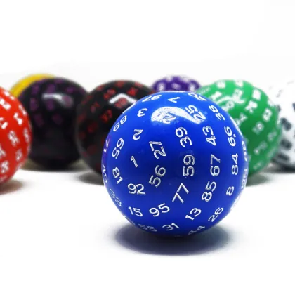 Custom 50mm Acrylic D100 Dice for Board Games