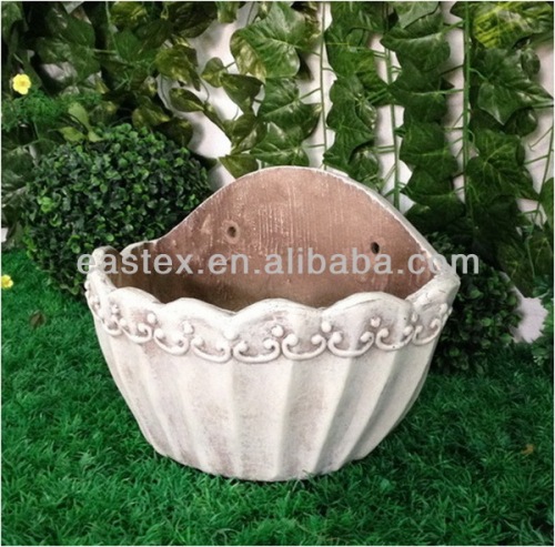 Fiberglass clay wall hanging planter pots wholesale