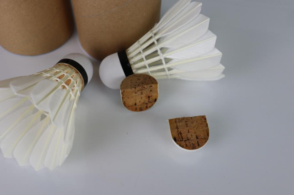 Natural Full Cork Bulb Head Goose Feather Badminton