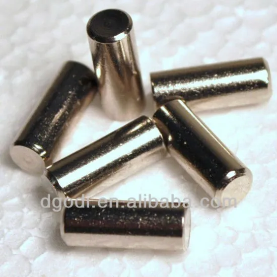 small short nickle plated brass taper dowel pins