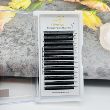 YY Shaped Eyelash Extensions Weaving Effect False Eyelashes