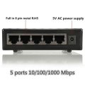 Mini 5-port Desktop Gigabit Switch / Fast Ethernet Network Switch Hub USB 3.1 USB Type-c Reader 15cm EU EDUP CE
