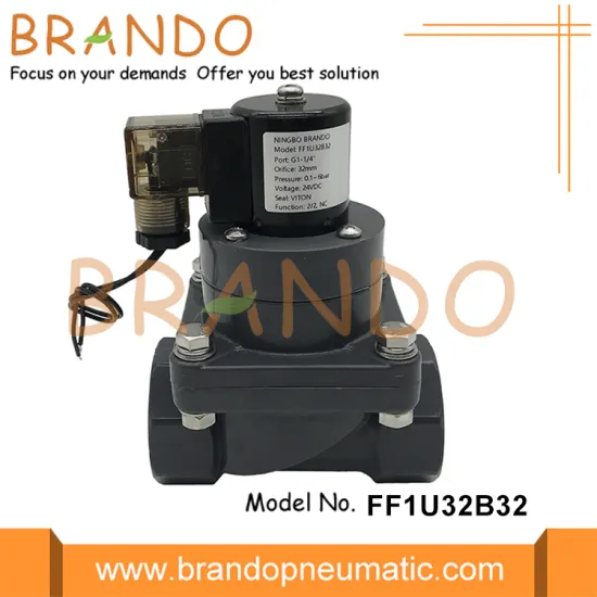 1-1/4'' Acid Alkali Chemical Resistant UPVC Solenoid Valve
