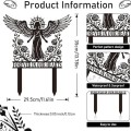 Elegante palo per tomba di angeli in ferro per giardini commemorativi