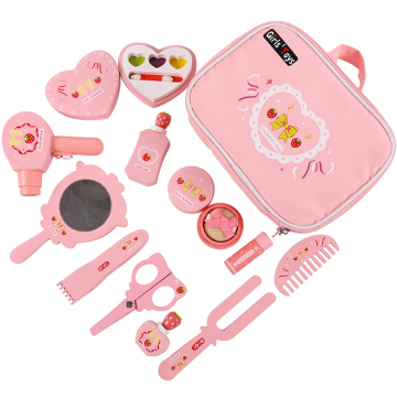 Kids' Pink Wooden Cosmetics Toy Set: A Fun Pretend Play Experience for Girls