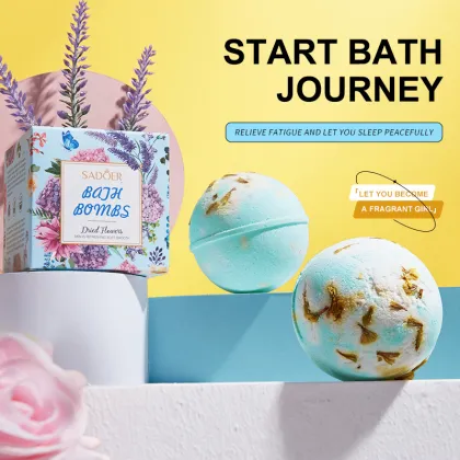 Lavender Rose Herbal Exfoliating Salt Ball - 100g Floral Fragrance Bath Salt