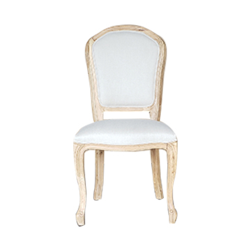 Mrs. Woods Nordic Style White Oak Wooden Comfortable Leisure Upholstery Dining Room Chairs with Armrest - Set of 4