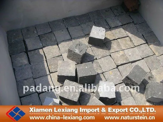 Basalt cubes stone