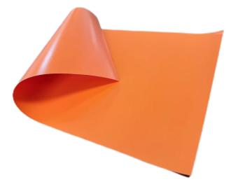 500gsm orange color PVC Coated tarpaulin