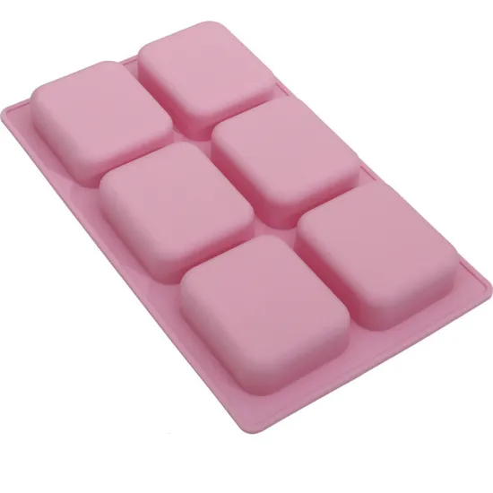 Hot Sale 6 Cavity Rectangle Silicone Baking Mold - Heat-Resistant Soap, Candle, and Candy Mould