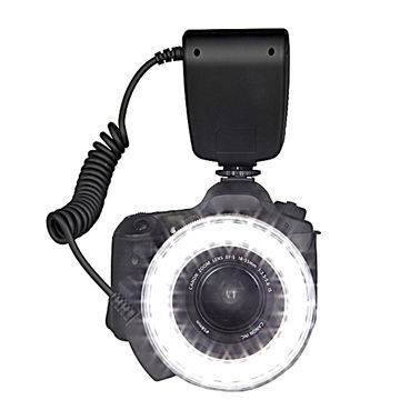 Macro Photography LED Studio Ring Flash for Nikon, Canon, Olympus and Panasonic DSLR