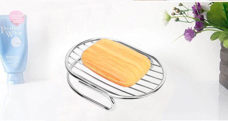 Stainless steel creative simple hollow out soap shelf