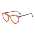 Lamination Acetate Frame For Woman Irregular Lamination Acetate Glasses Manufactory