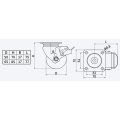 TPU TPU Caster Whead mit Bremsen mit niedriger Schwerkraft und Bremse