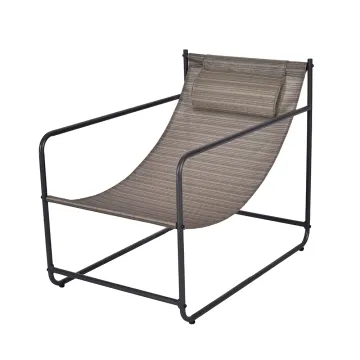 Modern Garden Lounge Chair - Outdoor Metal Steel Frame Textile Patio Chairs