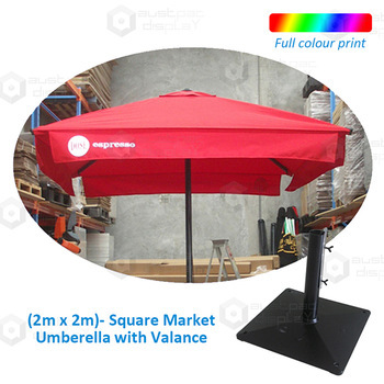 2m Square Umbrella with Valance