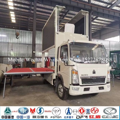 Camión de pantalla de pantalla LED P4 de Isuzu camión de escenario