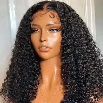 Wholesale Real Natural 100% Human Hair Wigs Pre Plucked, 13*6 Swiss Lace Front Wig, Best Remy Kinky Curly Lace Frontal Wig