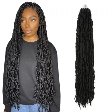 18 24 36 inch nu loc crochet hair faux locks crochet synthetic hair goddess locs crochet hair  extension