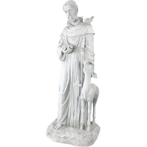 Patrono santo degli animali statue dell&#39;arredamento del giardino religioso