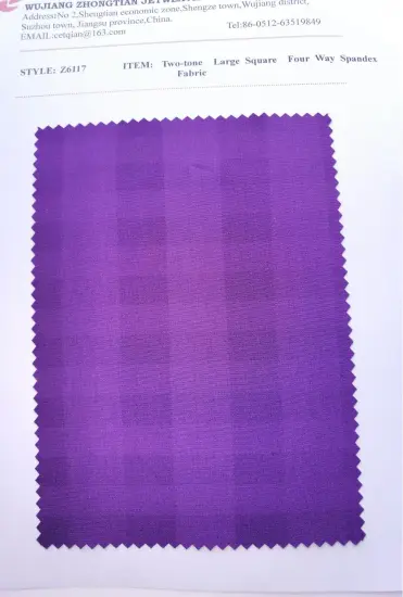 Two-tone Large Square Four Way Spandex Fabric