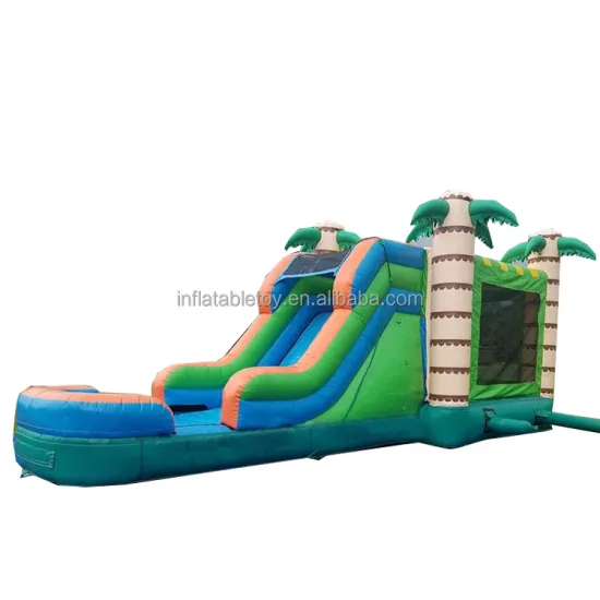Commercial Grade Palm Tree Inflatable PVC Castle - Happy Kiddie Toys for Sale