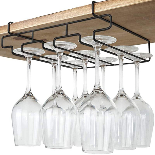 wine glass rack OEM Stainless Steel Under Cabinet Wine Glass Rack Factory