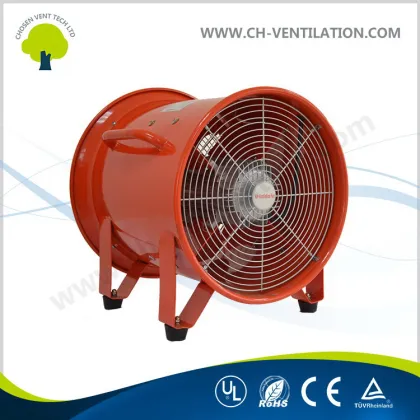 Portable explosion proof axial flow exhaust ventilator blower fan