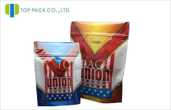 Bottom Gusset Stand Up Pouches With Zipper , 6oz Plastic Tobacco Pouches