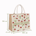 Personalized Initial Jute/Canvas Tote Bag for Valentine